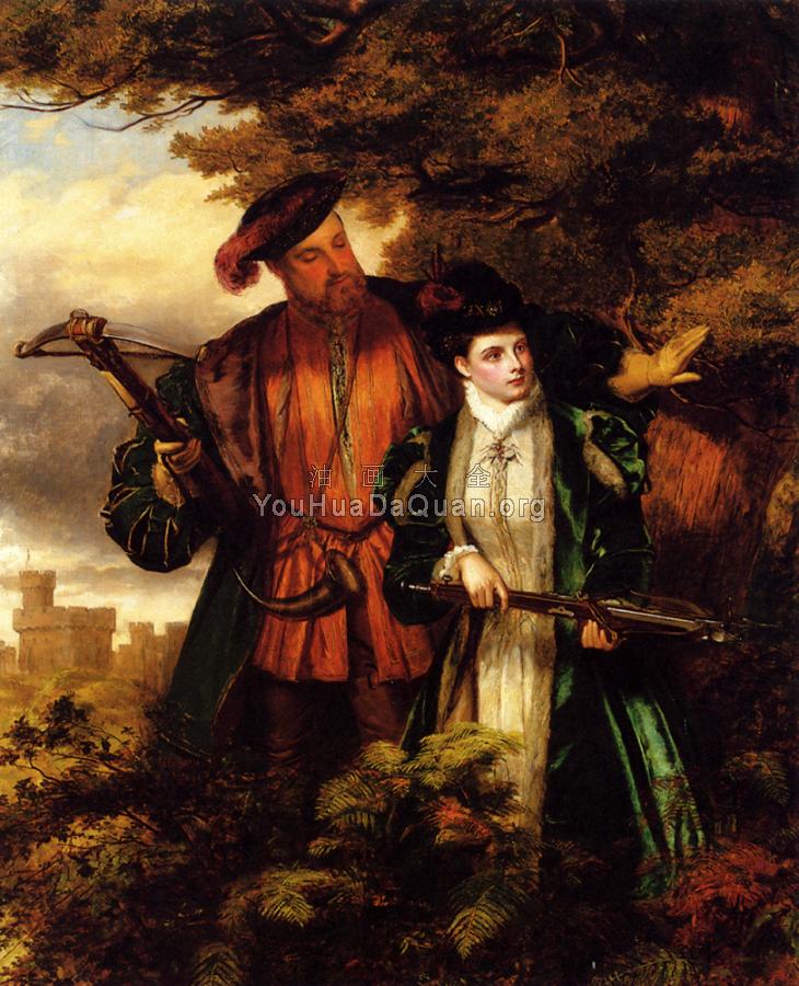 Henry VIII And Anne Boleyn Deer Shooting - 威廉·鲍威尔·弗里思